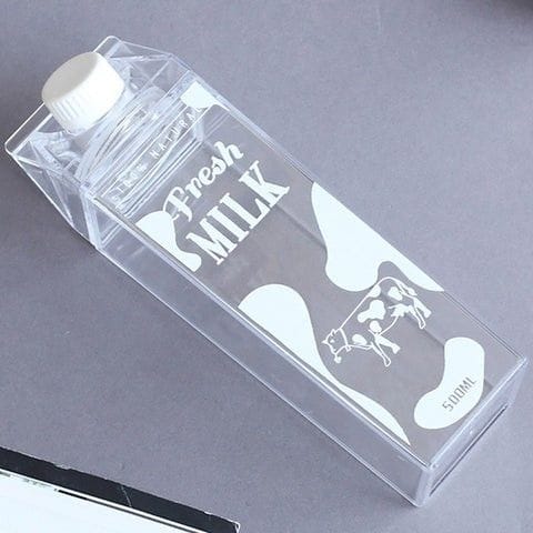 TRANSPARENT MILK BOX WATER BOTTLE