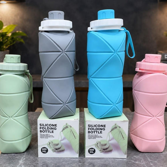 Folding Silicone Sports Water Bottle Easy-to-Carry