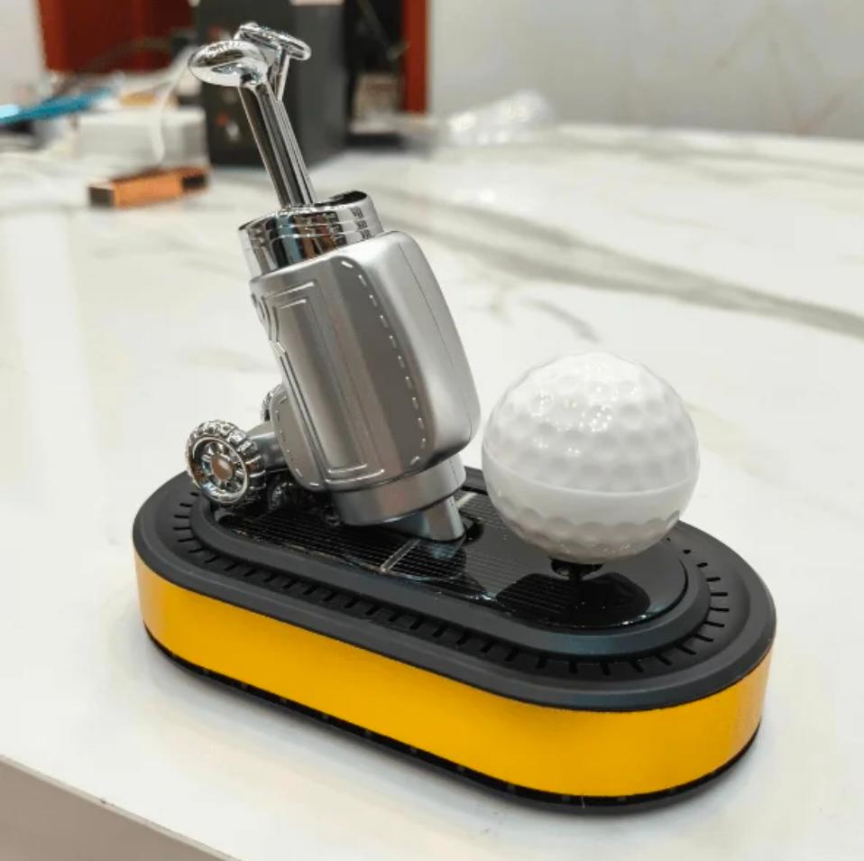 DECORA™ Solar Golf Master – Rotating Luxury Car Deco