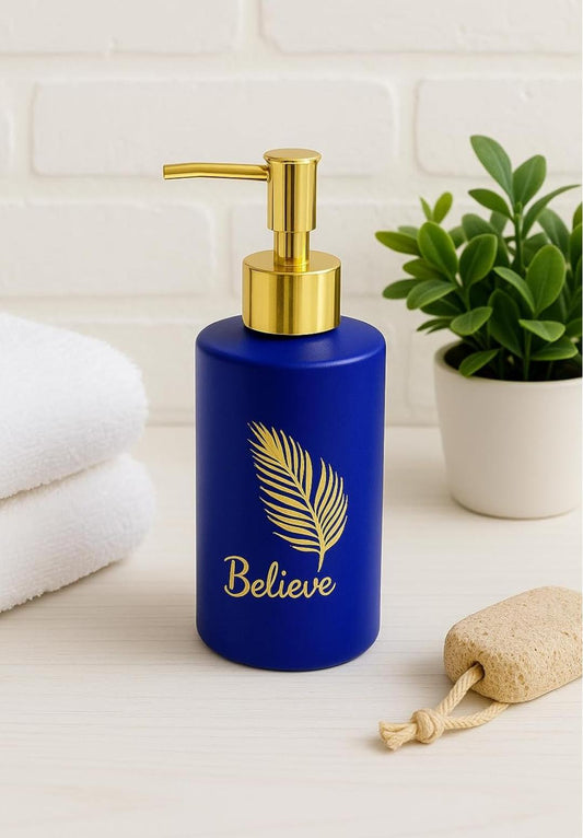 Glass Liquid Soap Dispenser for Bathroom ,Kitchen, Washbasin.