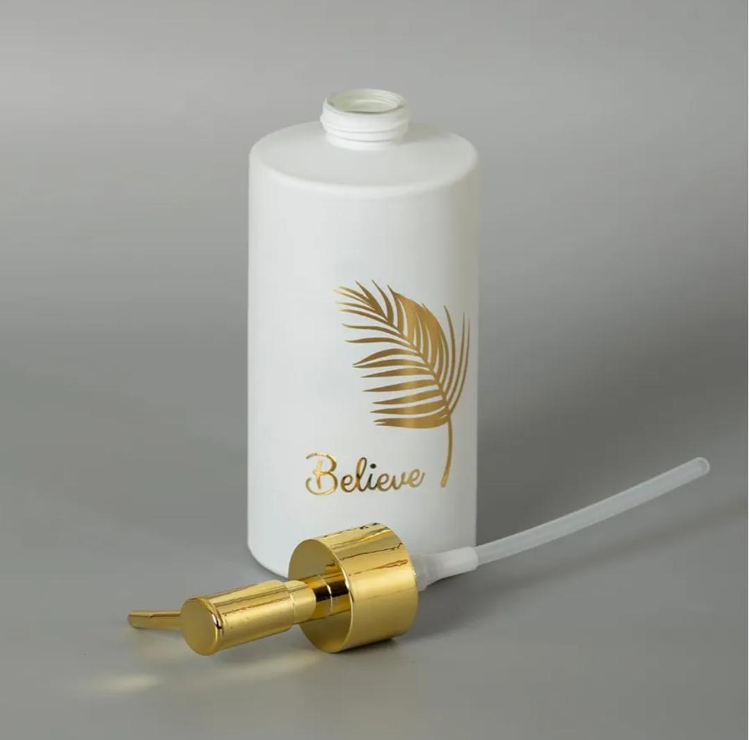Glass Liquid Soap Dispenser for Bathroom ,Kitchen, Washbasin.