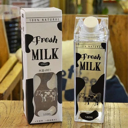 TRANSPARENT MILK BOX WATER BOTTLE