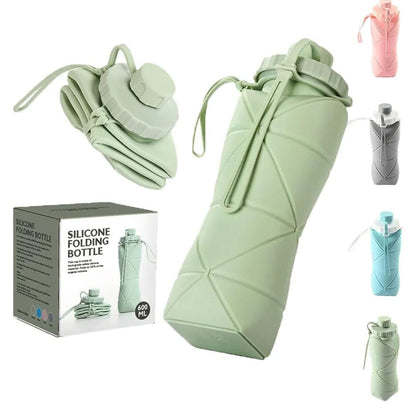 Folding Silicone Sports Water Bottle Easy-to-Carry