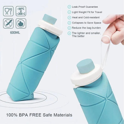 Folding Silicone Sports Water Bottle Easy-to-Carry