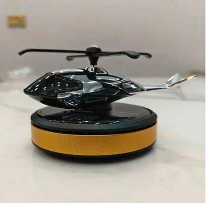 DECORA™ Solar Chopper – Rotating Stealth Helicopter Car Decor