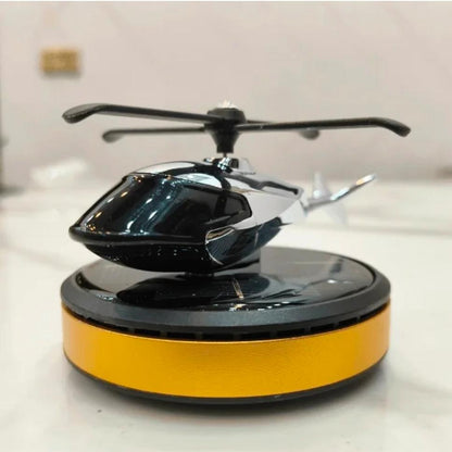 DECORA™ Solar Chopper – Rotating Stealth Helicopter Car Decor