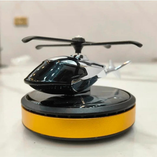 DECORA™ Solar Chopper – Rotating Stealth Helicopter Car Decor