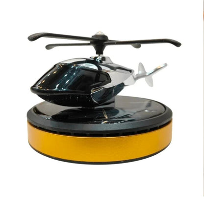 DECORA™ Solar Chopper – Rotating Stealth Helicopter Car Decor