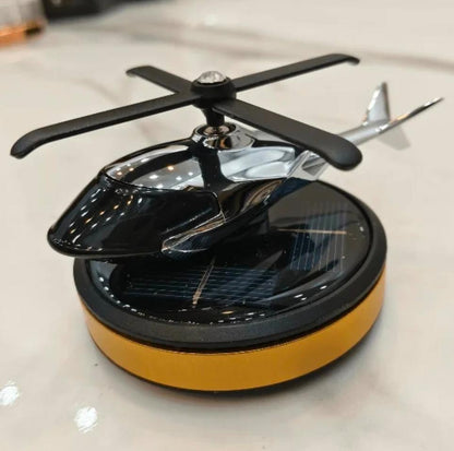DECORA™ Solar Chopper – Rotating Stealth Helicopter Car Decor