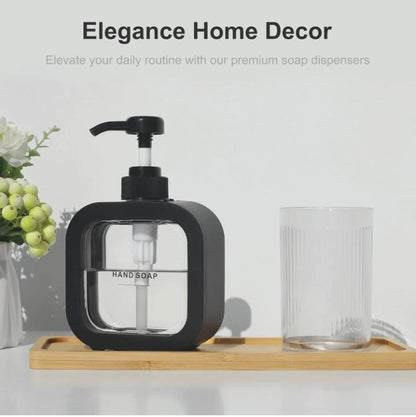 DECORA™ Premium Square Liquid Soap Dispenser – Modern Refillable Pump Bottle