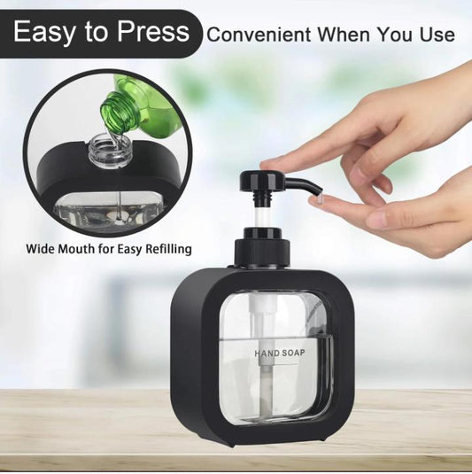 DECORA™ Premium Square Liquid Soap Dispenser – Modern Refillable Pump Bottle
