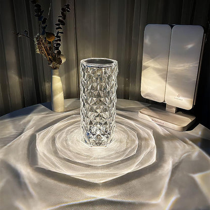 Crystal Led Lamp, 3-Color Changing Touch Control