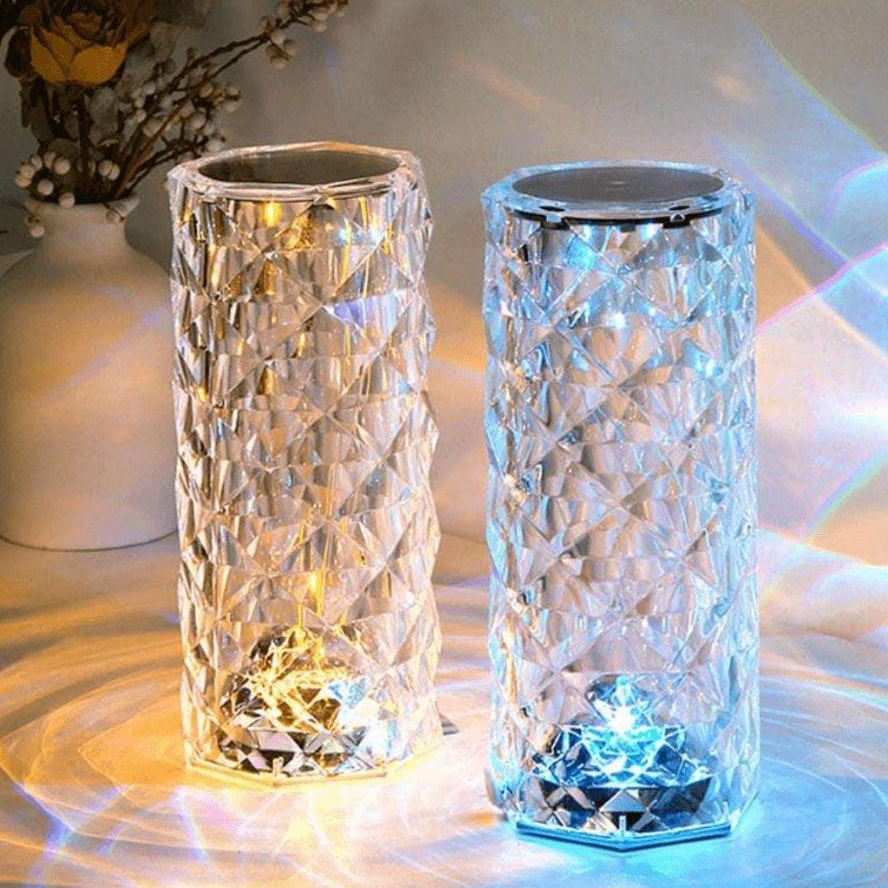 Crystal Led Lamp, 3-Color Changing Touch Control
