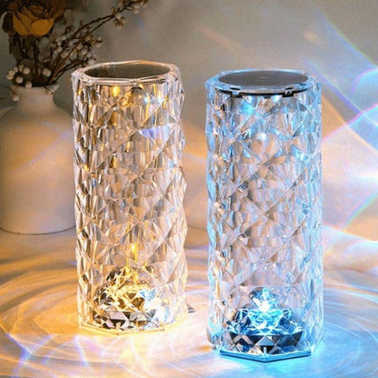 Crystal Led Lamp, 3-Color Changing Touch Control